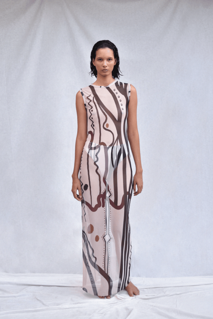 AnimazulKANOMIKanomi - Ikupo Long Mesh Dress