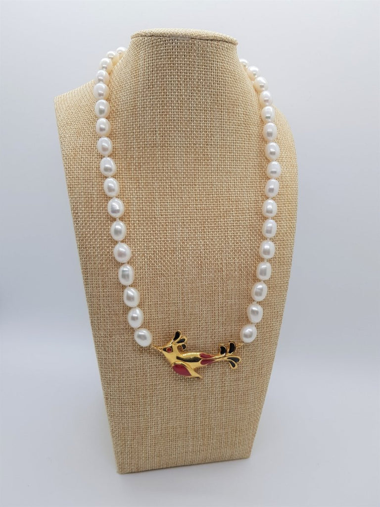 AnimazulEleonora VariniEleonora Varini - Pearl Necklace with Bird