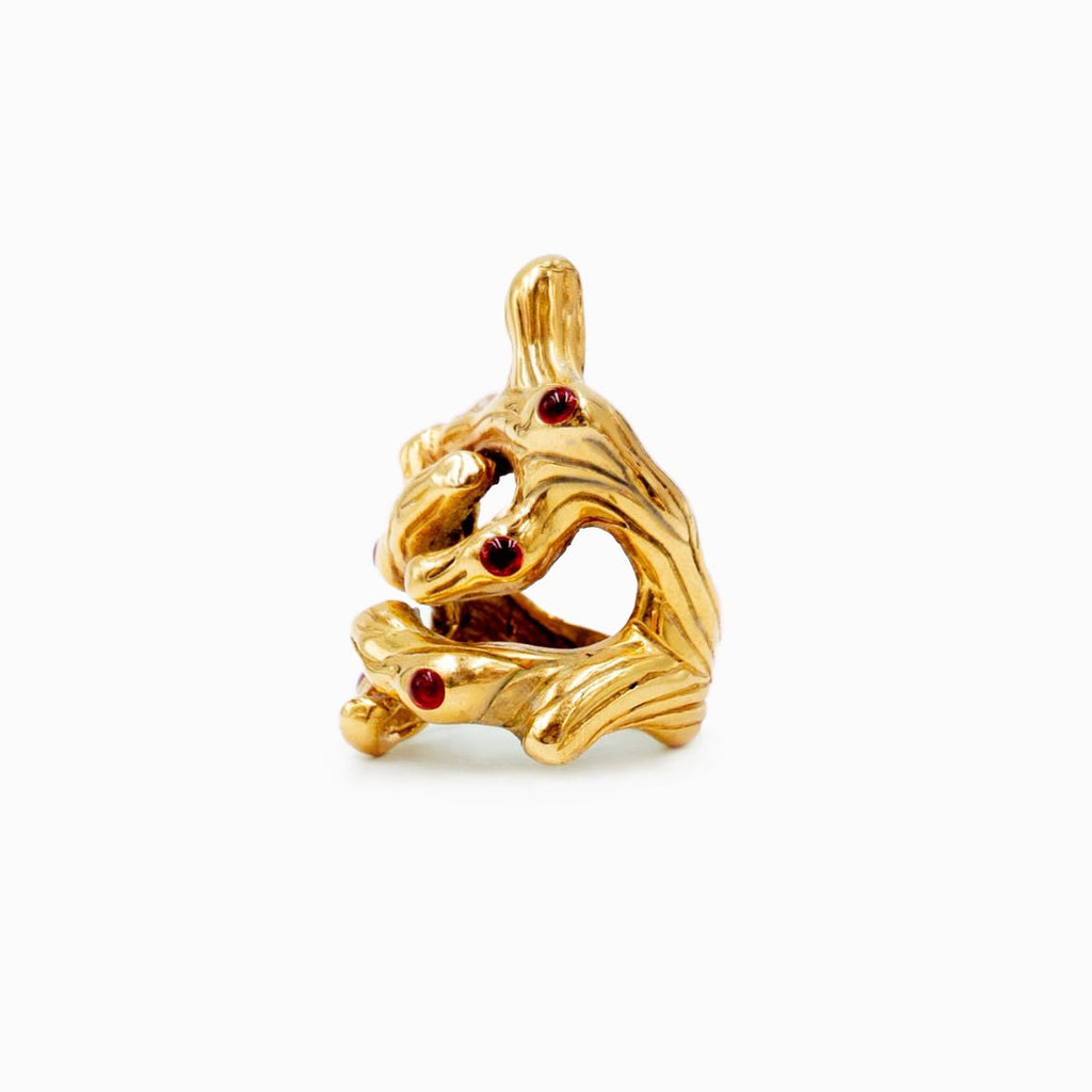 AnimazulEleonora VariniEleonora Varini - Rugged Coral Ring Gold