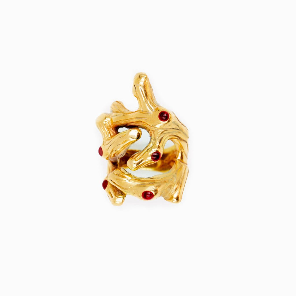 AnimazulEleonora VariniEleonora Varini - Rugged Coral Ring Gold