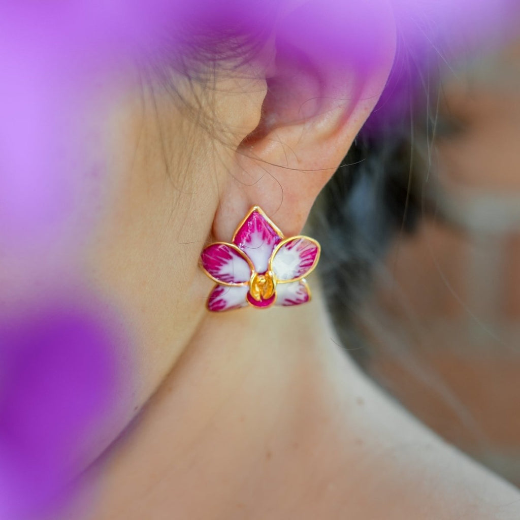 AnimazulEleonora VariniEleonora Varini - Tropical Orchid Earrings