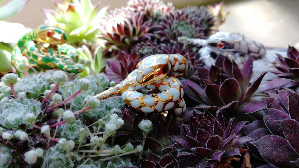 AnimazulEleonora VariniEleonora Varini - White & Gold Snake Ring