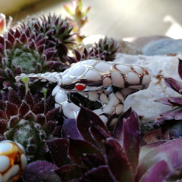 AnimazulEleonora VariniEleonora Varini - White & Silver Snake Ring