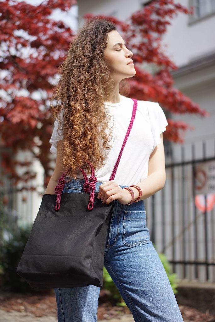 AnimazulSequence CollectionSequence Collection - 2 Knot Handle Market Tote - Pink