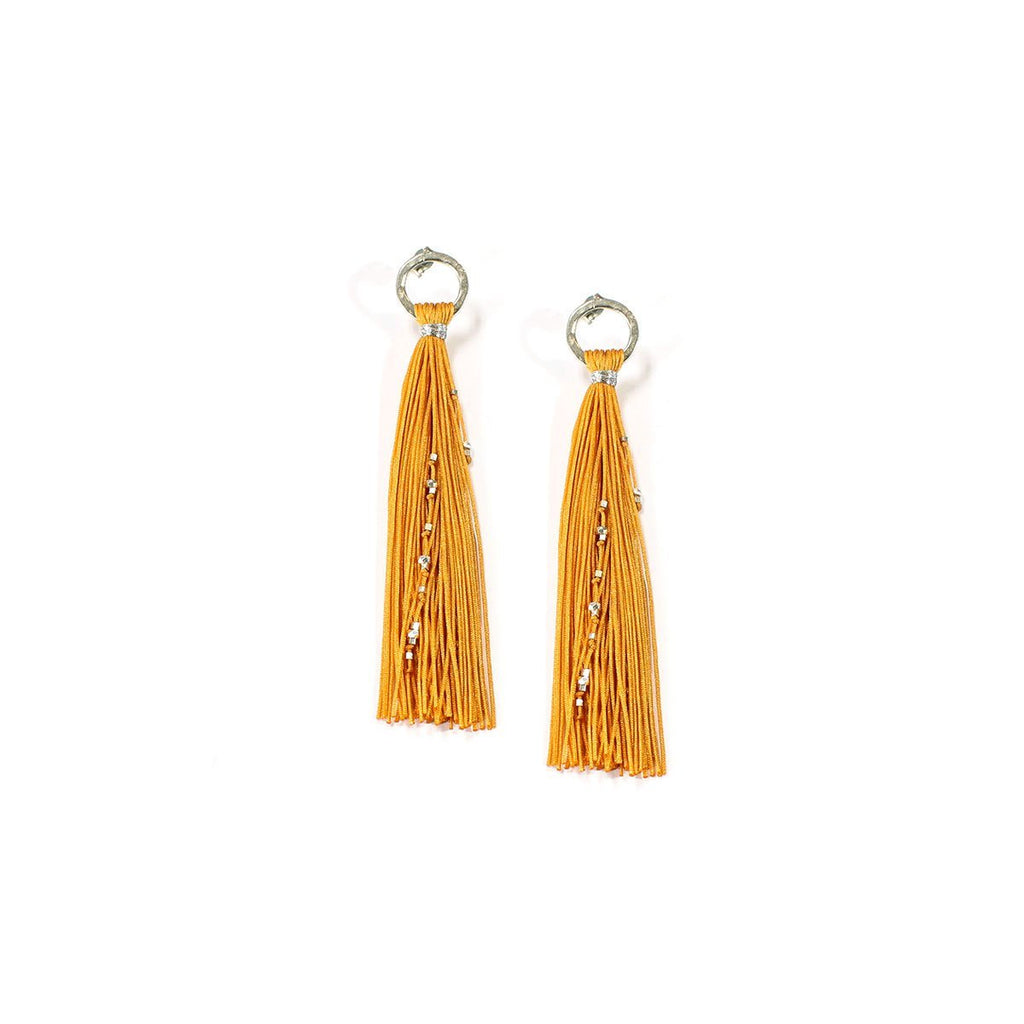 AnimazulWakamiWakami - Tassel Earrings - Mustard