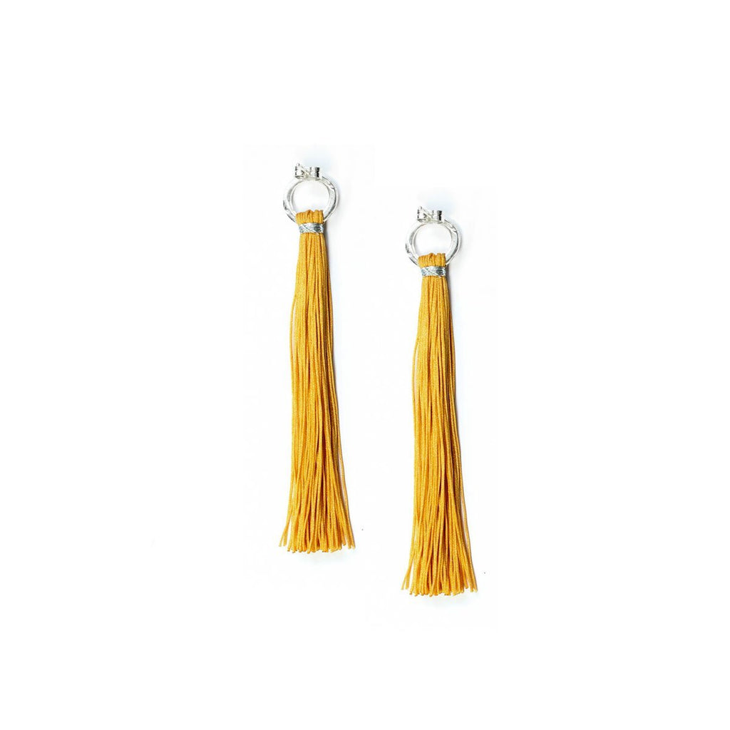 AnimazulWakamiWakami - Tassel Earrings - Mustard